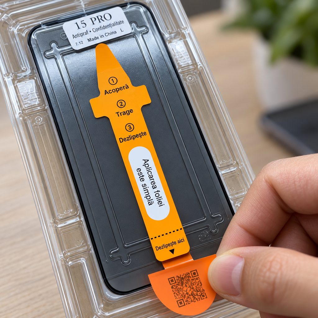 Folie iPhone 15 Pro, anti-spion