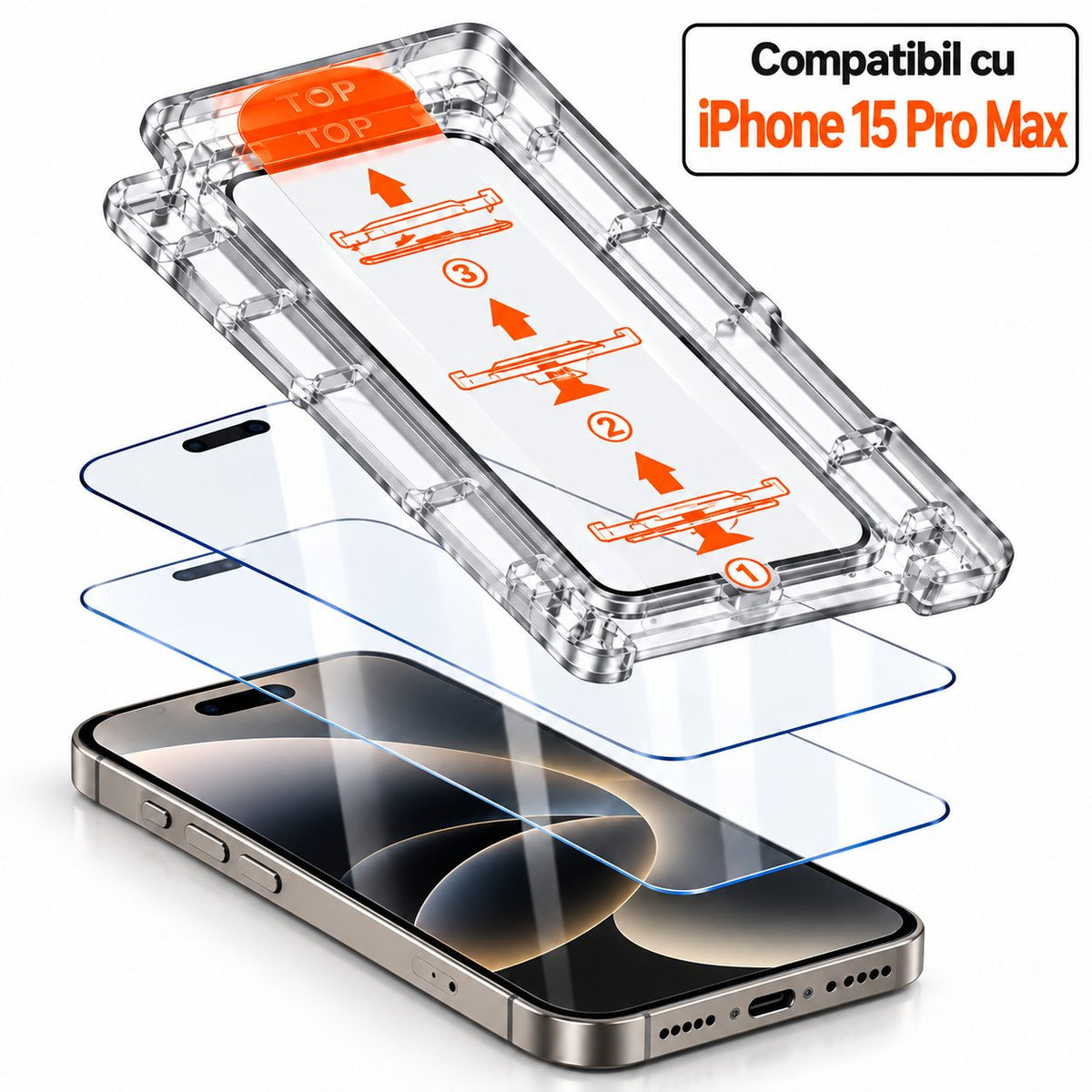 Folie iPhone 15 Pro Max, anti-spion