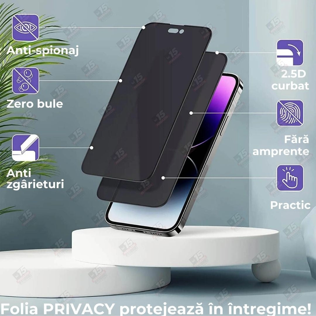 Folie iPhone 16 Plus, anti-spion