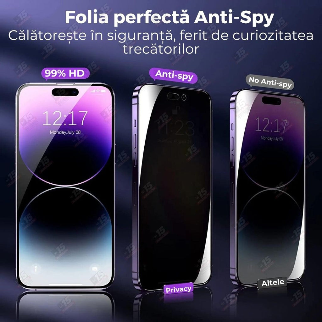 Folie iPhone 16 Pro, anti-spion