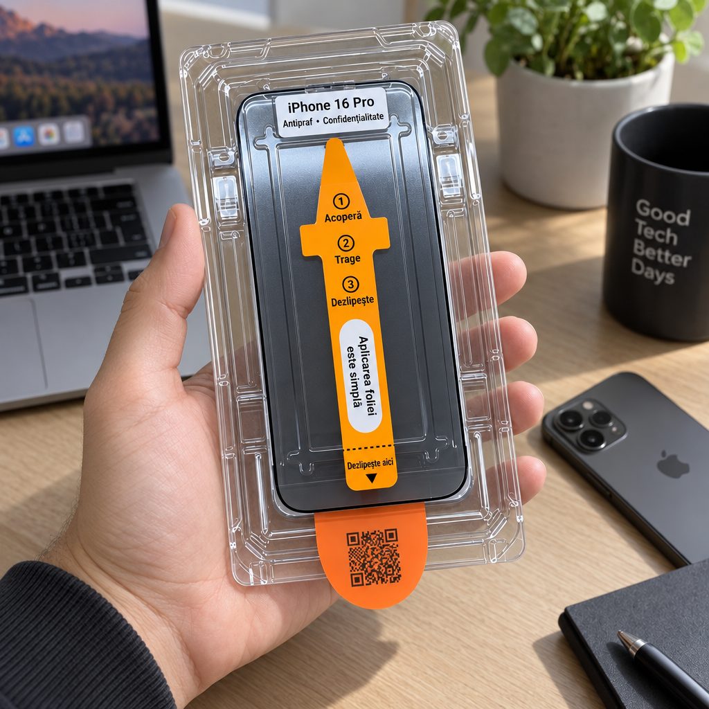 Folie iPhone 16 Pro, anti-spion
