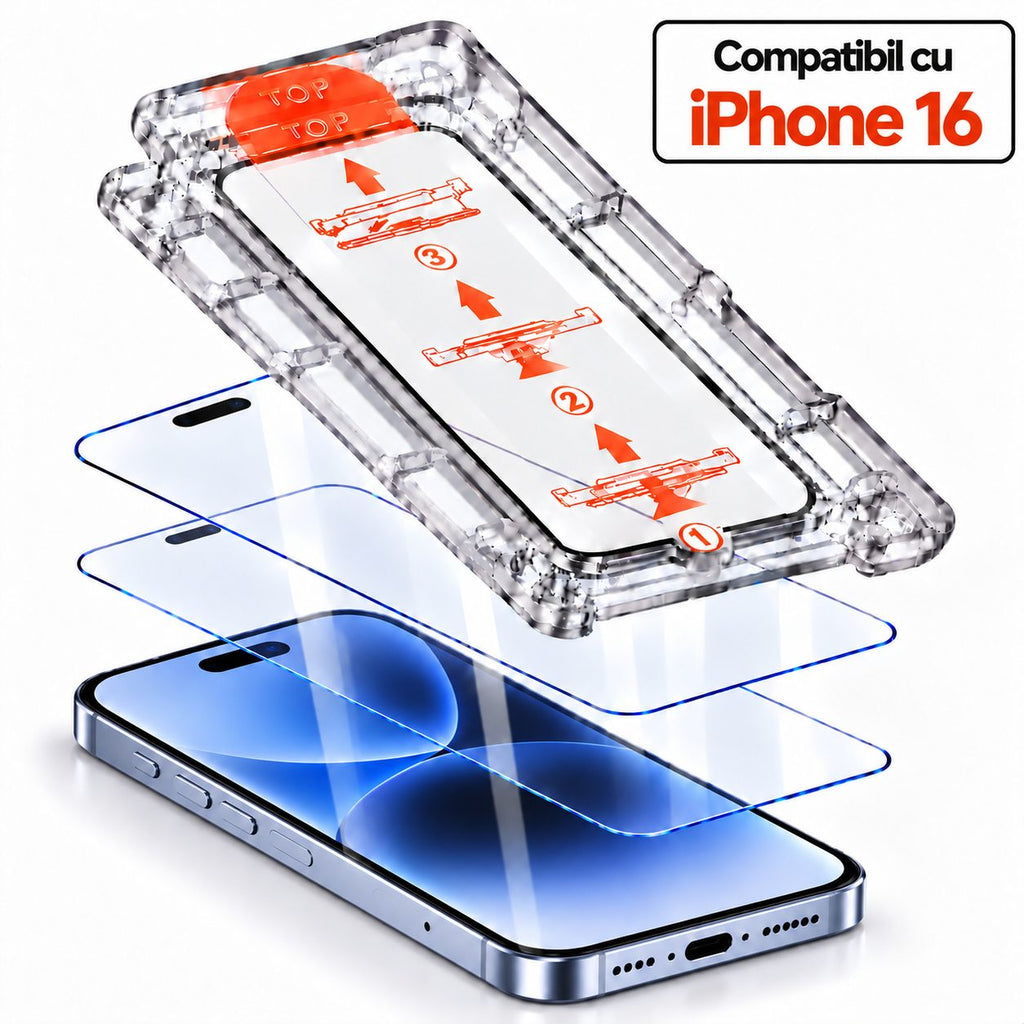 Folie iPhone 16, sticlă securizată