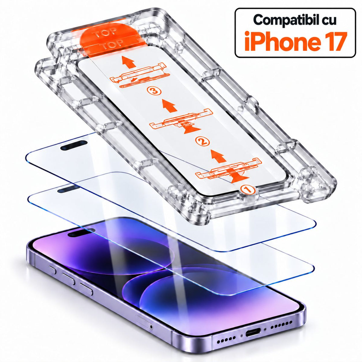 Folie iPhone 17, sticlă securizată