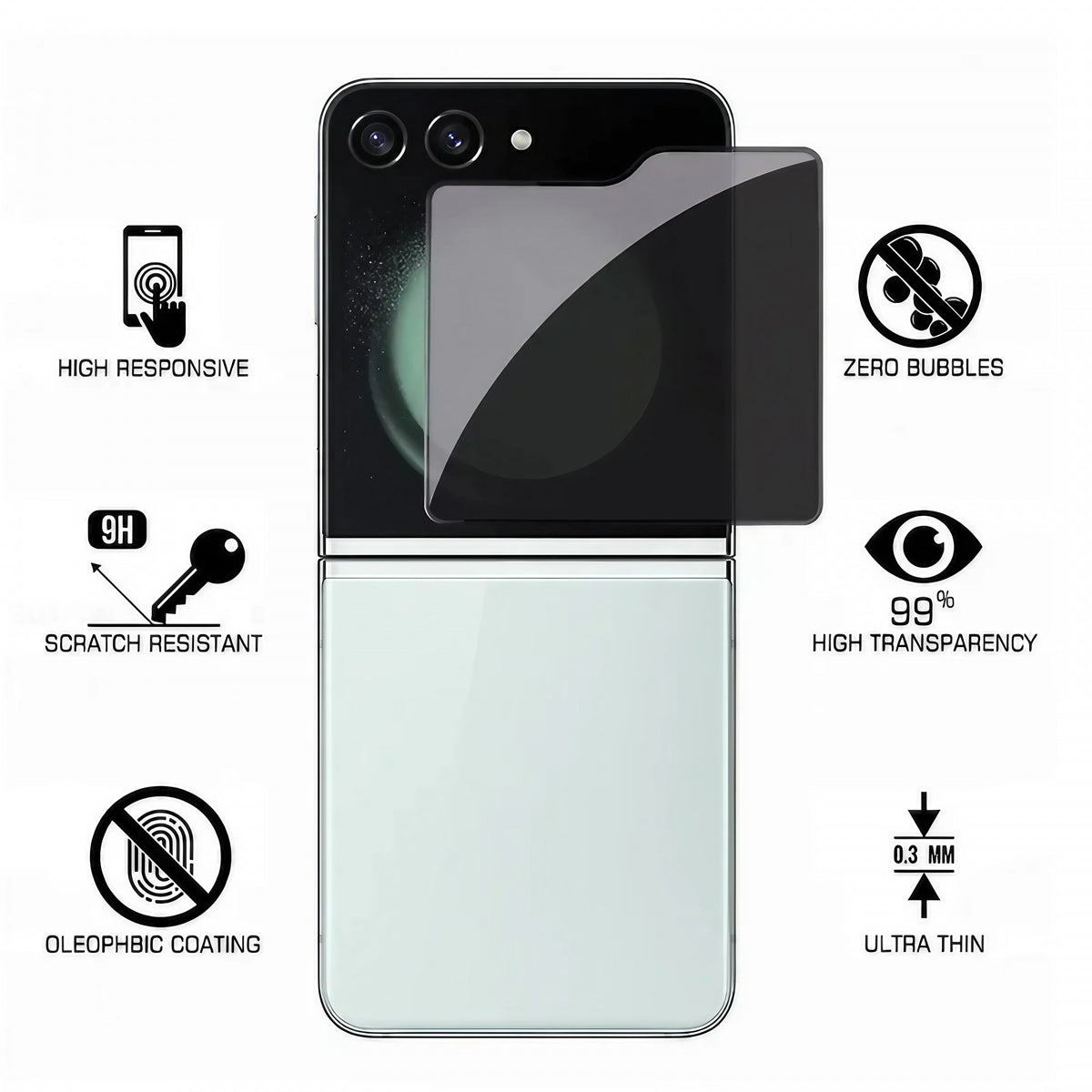Folie Samsung Galaxy Z Flip 5, sticlă securizată