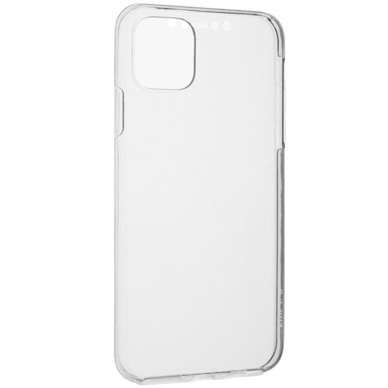 Husă iPhone 11, 360°, din TPU transparent, transparent