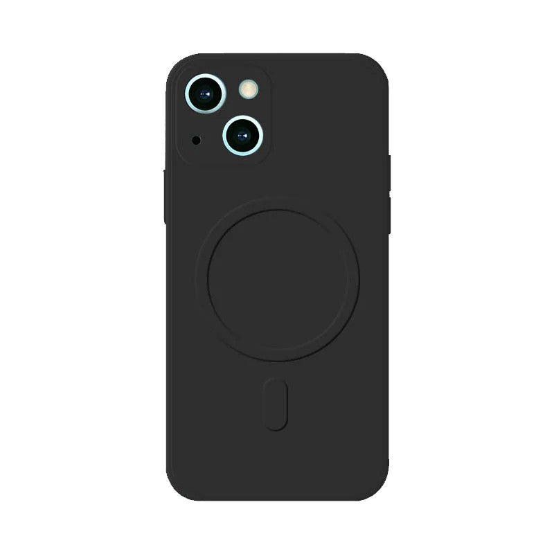 Husă iPhone 11, magnetică MagSafe, silicon, cu decupaj pe fiecare cameră, negru