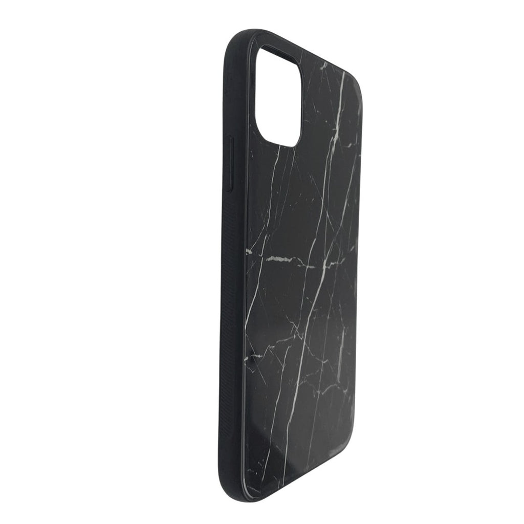 Husă iPhone 11, marmorată, negru