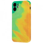 Husă iPhone 11, ombre, verde/galben