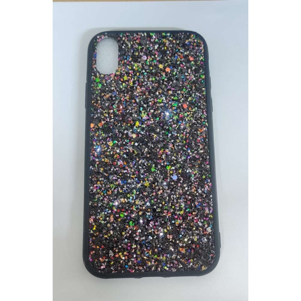 Husă iPhone 11 Pro, cu sclipici, din TPU, cu paiete multicolore, negru