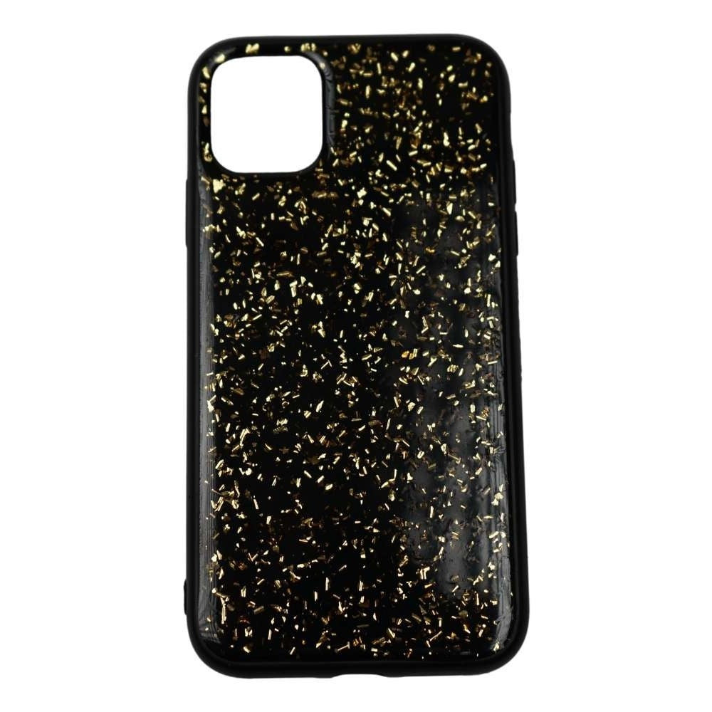 Husă iPhone 11 Pro, cu sclipici, negru