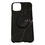 Husă iPhone 11 Pro, marmorată, cu suport inclus, negru