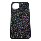 Husă iPhone 11 Pro Max, cu sclipici, din TPU, cu paiete multicolore, negru