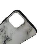 Husă iPhone 11 Pro Max, marmorată, din acril și TPU, alb