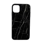 Husă iPhone 11 Pro Max, marmorată, din acril și TPU, negru