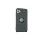 Husă iPhone 11 Pro Max, silicon cu inel, negru