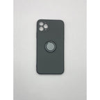 Husă iPhone 11 Pro Max, silicon cu inel, negru