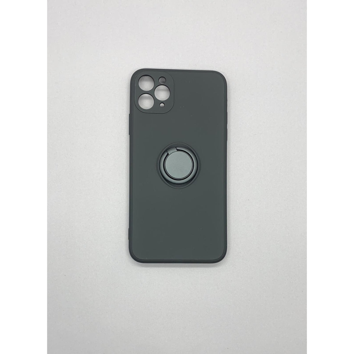 Husă iPhone 11 Pro Max, silicon cu inel, negru