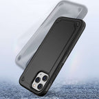 Husă iPhone 11 Pro Max, ultra-rezistentă cu suport, în două straturi, negru