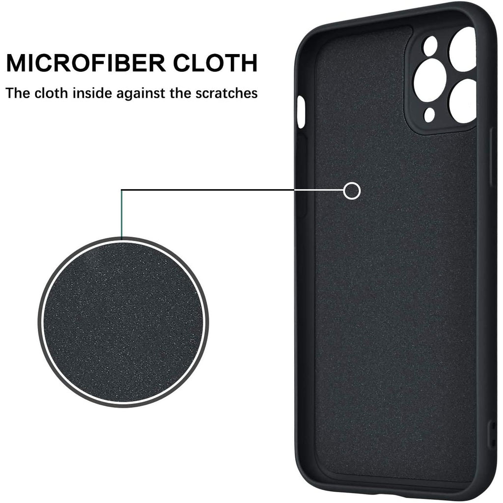 Husă iPhone 11 Pro, silicon cu inel, negru