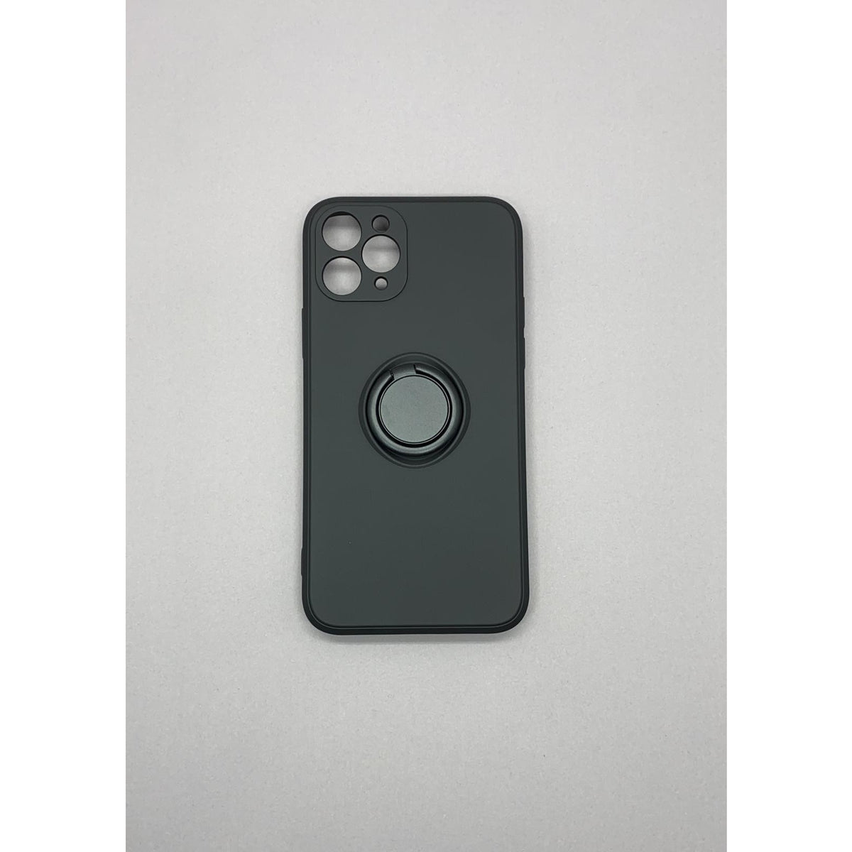 Husă iPhone 11 Pro, silicon cu inel, negru