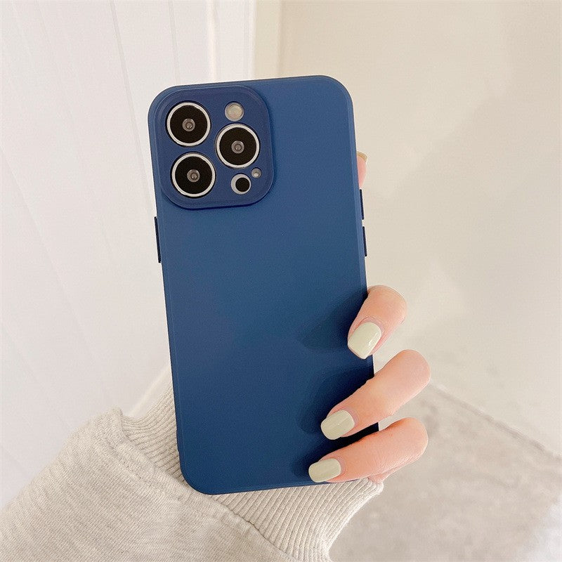 Husă iPhone 11, silicon cu inel, albastru