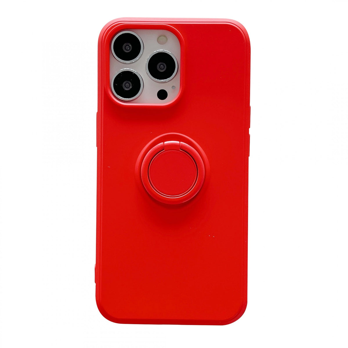 Husă iPhone 11, silicon cu inel, roșu