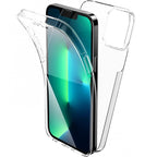 Husă iPhone 12, 360°, din PC și TPU, cu folie din policarbonat, transparent