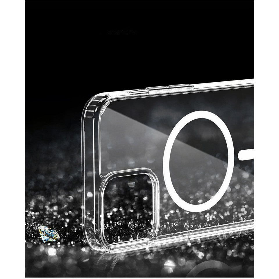 Husă iPhone 12, magnetică MagSafe, transparentă, transparent