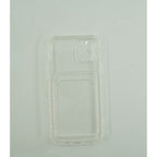 Husă iPhone 12 Mini, cu buzunar pentru card, transparent