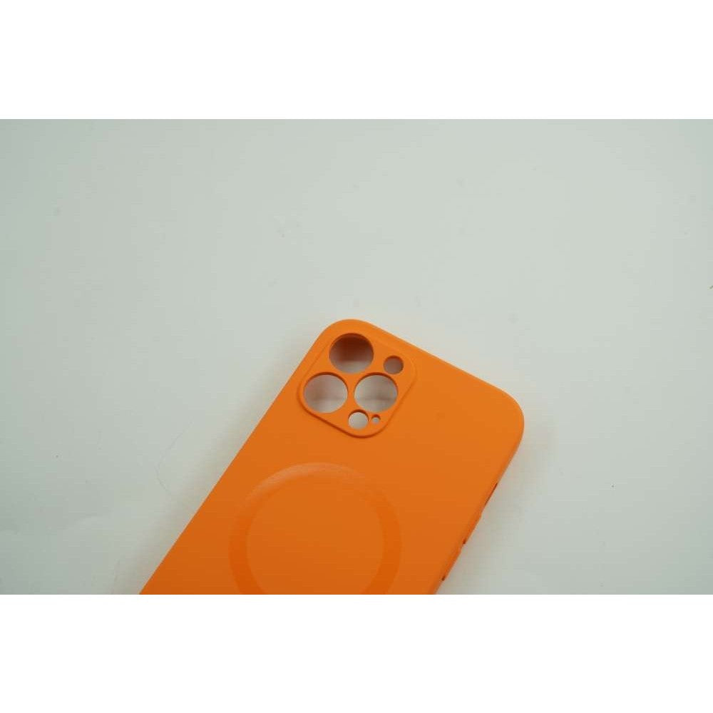 Husă iPhone 12 Mini, magnetică MagSafe, silicon, portocaliu