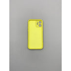 Husă iPhone 12 Mini, silicon cu inel, galben
