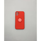 Husă iPhone 12 Mini, silicon cu inel, roșu