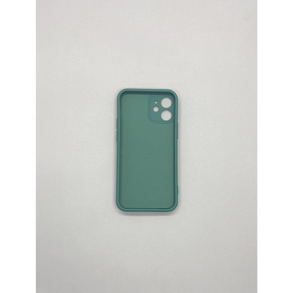 Husă iPhone 12 Mini, silicon cu inel, verde