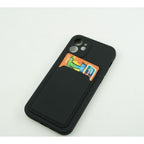 Husă iPhone 12 Pro, cu buzunar pentru card, negru