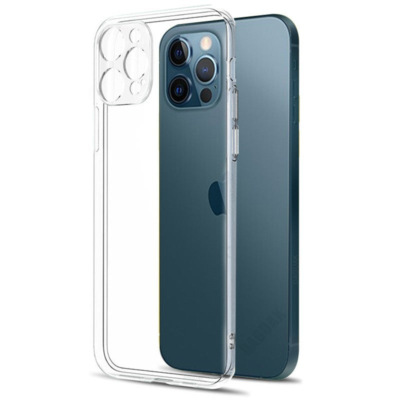 Husă iPhone 12 Pro, cu protecție porturi, transparent