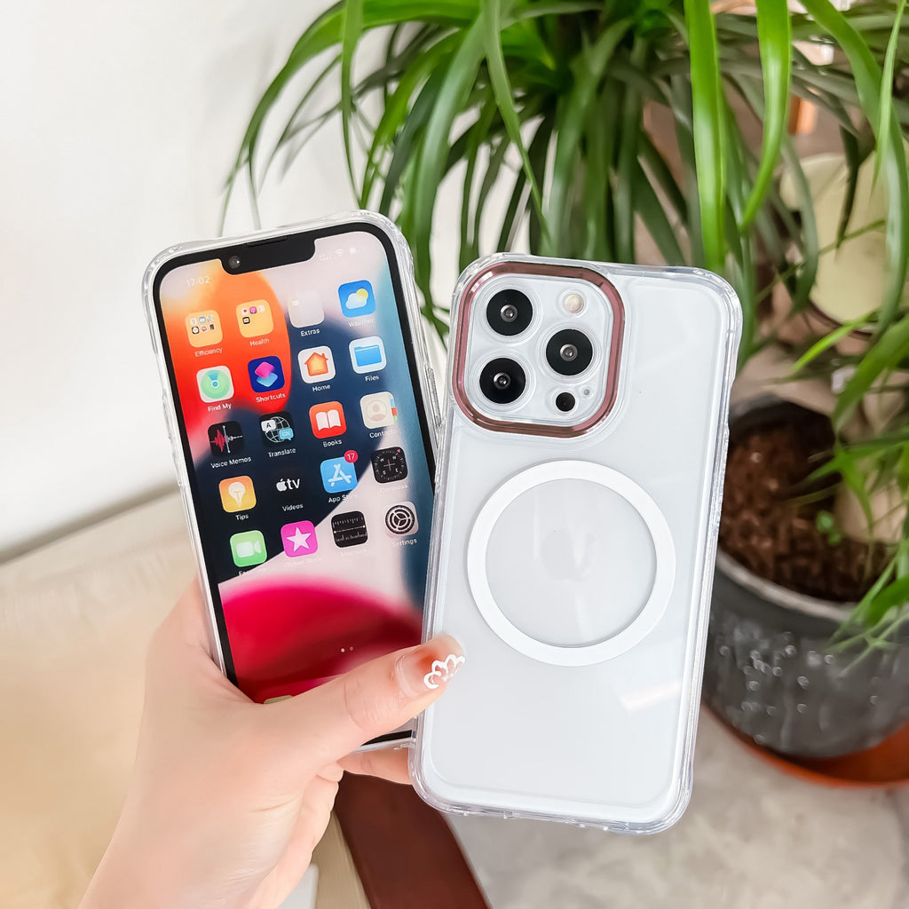 Husă iPhone 12 Pro, magnetică MagSafe, roz