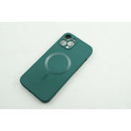 Husă iPhone 12 Pro, magnetică MagSafe, silicon, cu inel-suport, verde