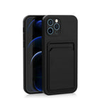 Husă iPhone 12 Pro Max, cu buzunar pentru card, negru