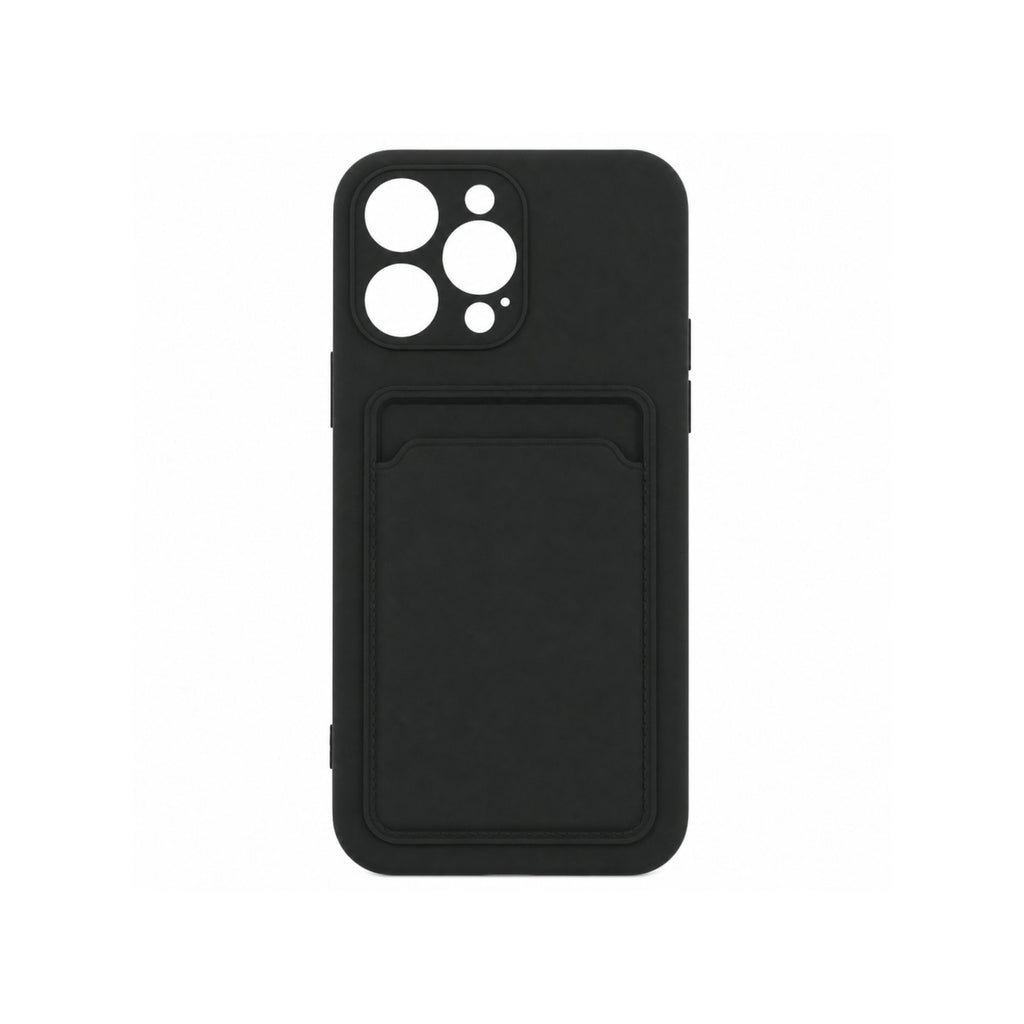 Husă iPhone 12 Pro Max, cu buzunar pentru card, negru