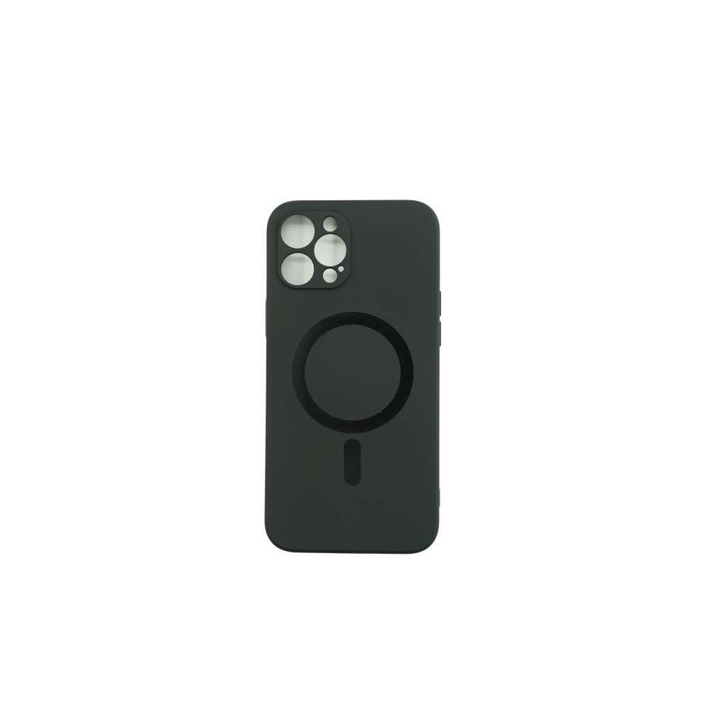 Husă iPhone 12 Pro Max, magnetică MagSafe, silicon, negru