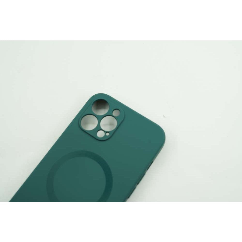 Husă iPhone 12 Pro Max, magnetică MagSafe, silicon, verde