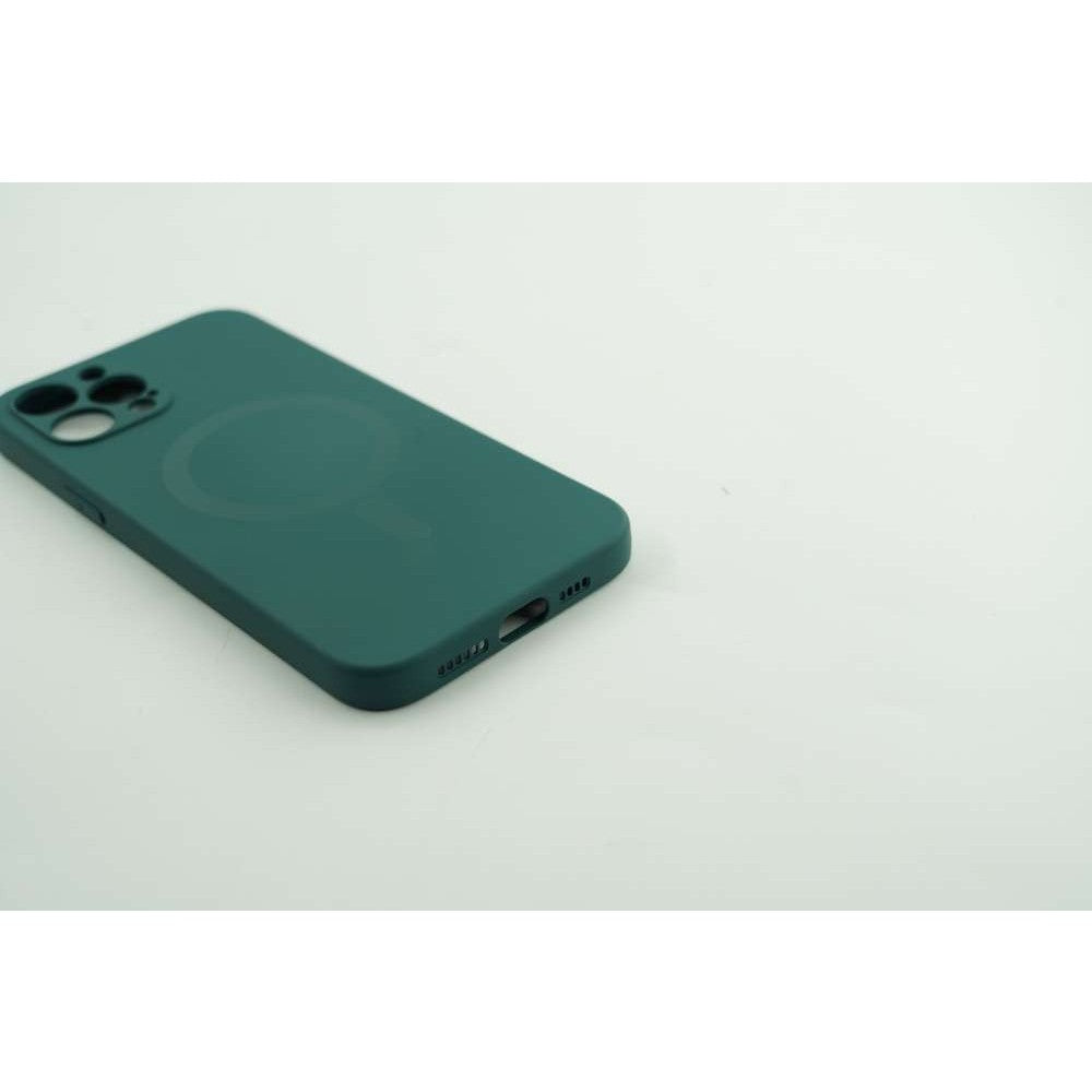 Husă iPhone 12 Pro Max, magnetică MagSafe, silicon, verde