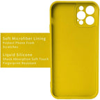 Husă iPhone 12 Pro Max, silicon cu inel, galben