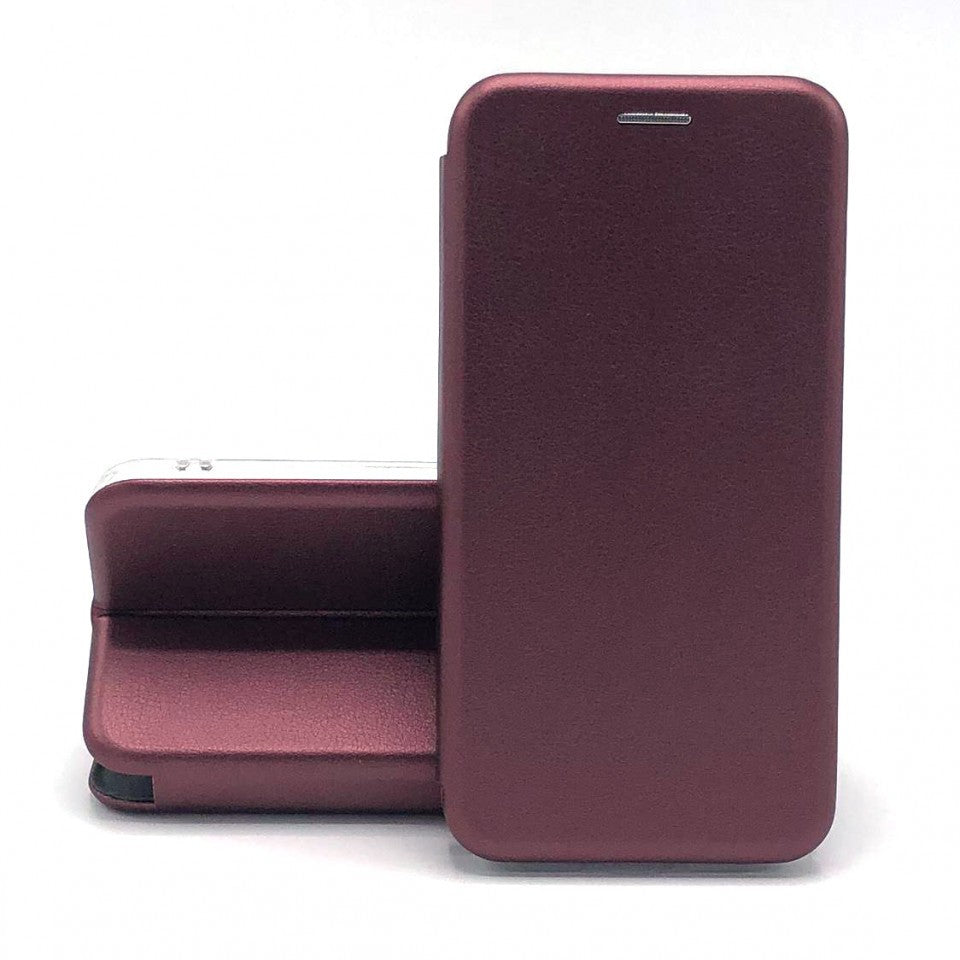 Husă iPhone 12 Pro Max, tip carte, bordo