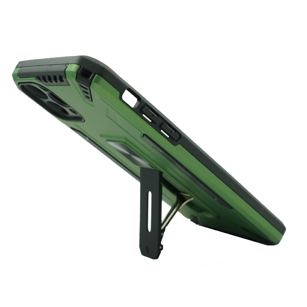 Husă iPhone 12 Pro, ultra-rezistentă cu suport, verde