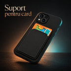 Husă iPhone 13, cu buzunar pentru card, negru