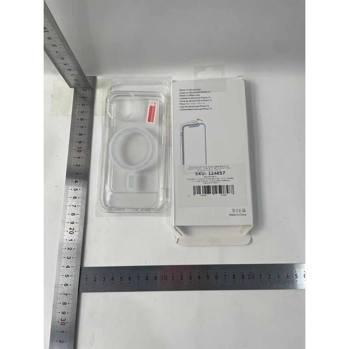 Husă iPhone 13, magnetică MagSafe, cu folie pentru cameră inclusă, fumuriu