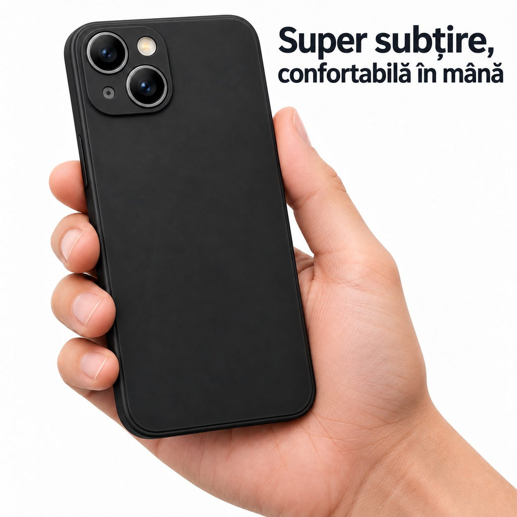 Husă iPhone 13, mată, negru