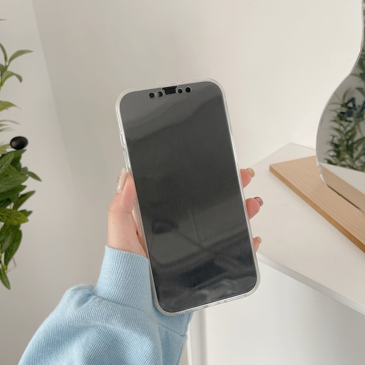 Husă iPhone 13 Mini, 360°, din TPU transparent, transparent