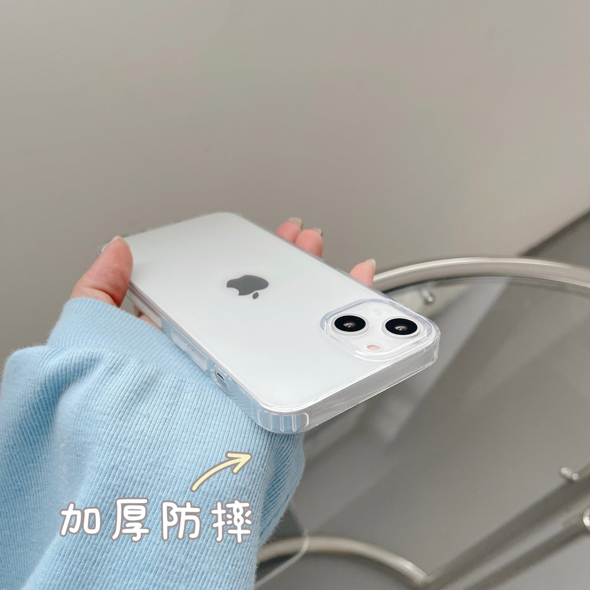 Husă iPhone 13 Mini, cu protecție porturi, transparent